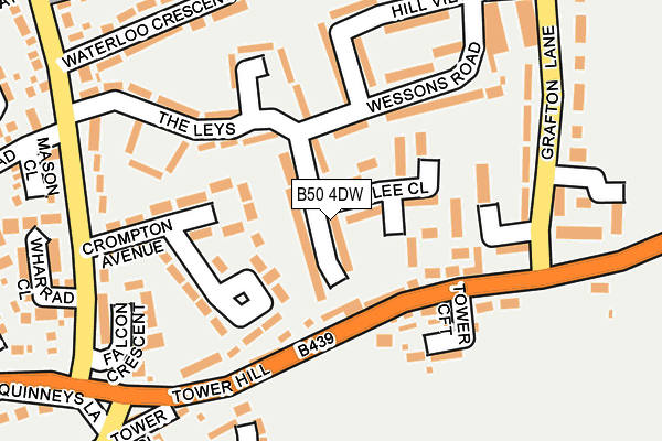 B50 4DW map - OS OpenMap – Local (Ordnance Survey)