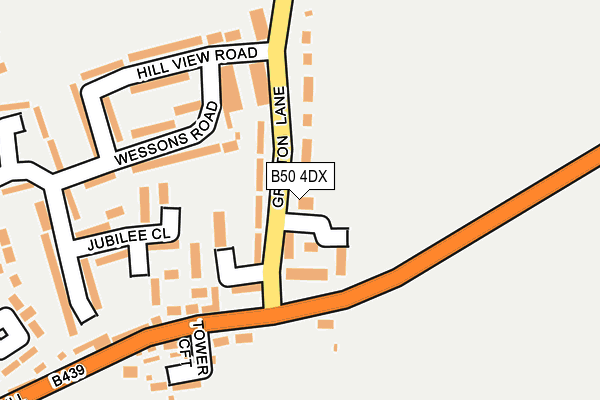 B50 4DX map - OS OpenMap – Local (Ordnance Survey)