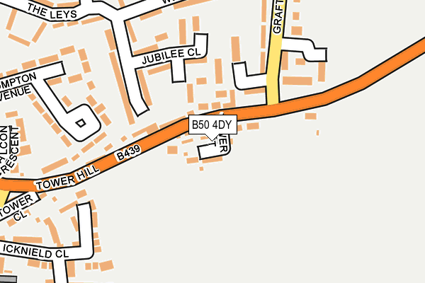 B50 4DY map - OS OpenMap – Local (Ordnance Survey)