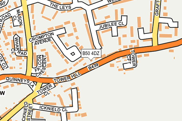 B50 4DZ map - OS OpenMap – Local (Ordnance Survey)