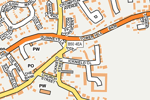 B50 4EA map - OS OpenMap – Local (Ordnance Survey)