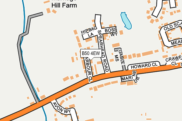 B50 4EW map - OS OpenMap – Local (Ordnance Survey)