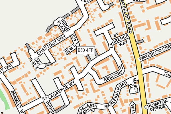 B50 4FF map - OS OpenMap – Local (Ordnance Survey)