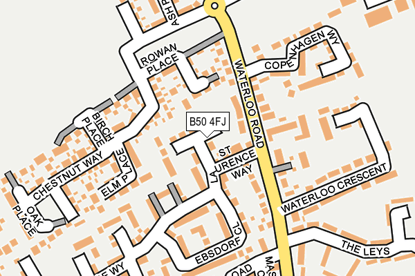 B50 4FJ map - OS OpenMap – Local (Ordnance Survey)