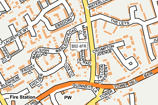 B50 4FR map - OS OpenMap – Local (Ordnance Survey)