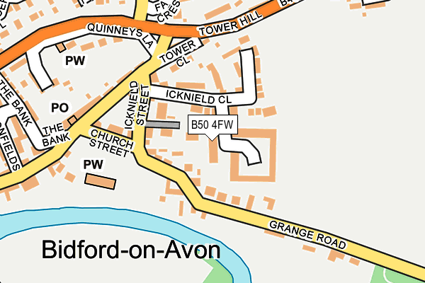 B50 4FW map - OS OpenMap – Local (Ordnance Survey)