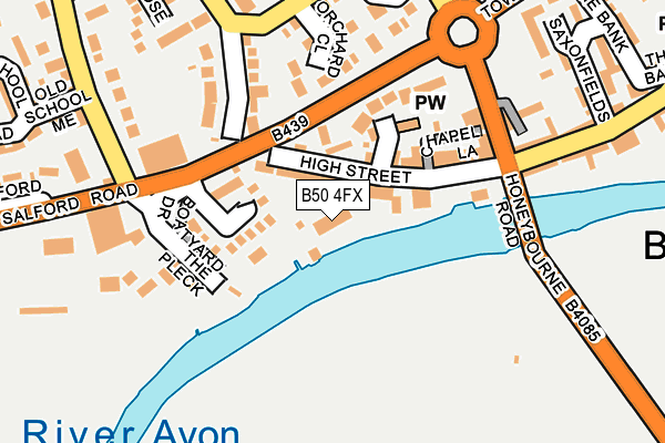 B50 4FX map - OS OpenMap – Local (Ordnance Survey)