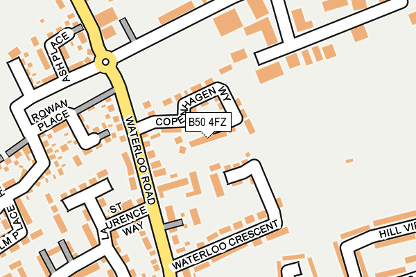 B50 4FZ map - OS OpenMap – Local (Ordnance Survey)