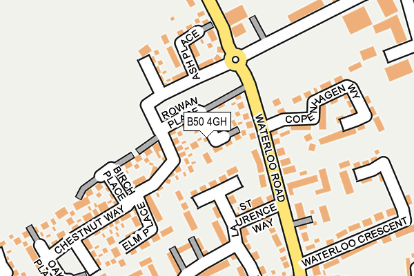 B50 4GH map - OS OpenMap – Local (Ordnance Survey)