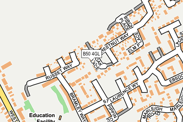 B50 4GL map - OS OpenMap – Local (Ordnance Survey)
