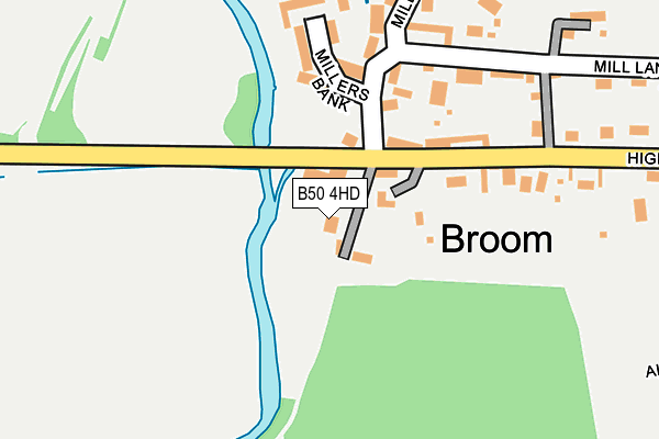 B50 4HD map - OS OpenMap – Local (Ordnance Survey)