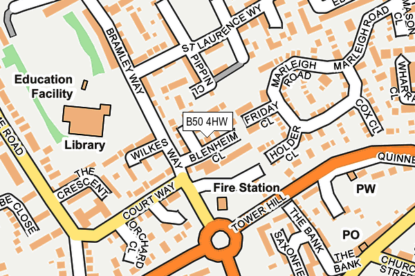 B50 4HW map - OS OpenMap – Local (Ordnance Survey)