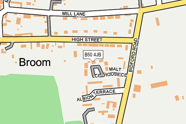 B50 4JB map - OS OpenMap – Local (Ordnance Survey)