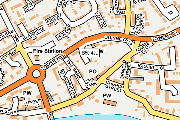 B50 4JL map - OS OpenMap – Local (Ordnance Survey)