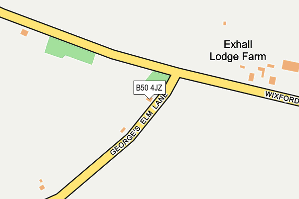 B50 4JZ map - OS OpenMap – Local (Ordnance Survey)