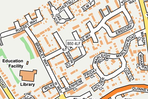 B50 4LF map - OS OpenMap – Local (Ordnance Survey)