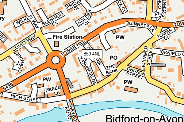 B50 4NL map - OS OpenMap – Local (Ordnance Survey)