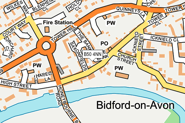 B50 4NN map - OS OpenMap – Local (Ordnance Survey)