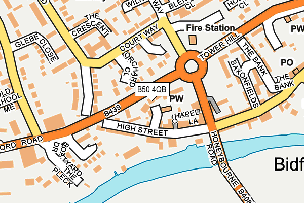 B50 4QB map - OS OpenMap – Local (Ordnance Survey)