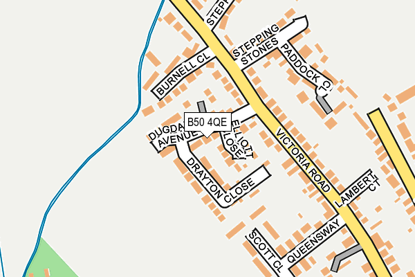 B50 4QE map - OS OpenMap – Local (Ordnance Survey)