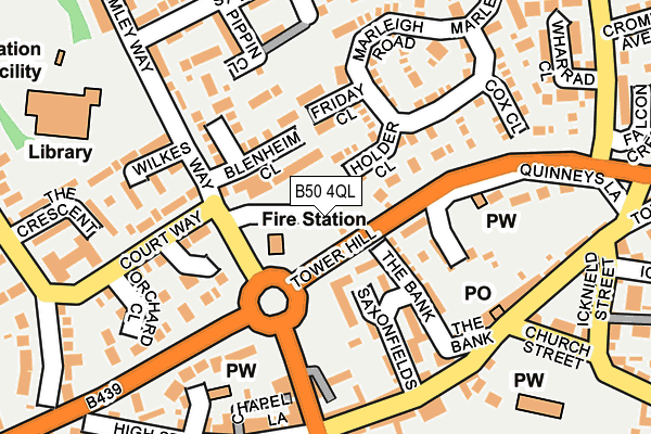 B50 4QL map - OS OpenMap – Local (Ordnance Survey)