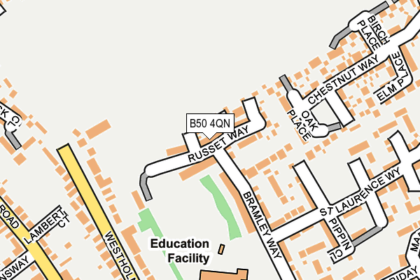 B50 4QN map - OS OpenMap – Local (Ordnance Survey)