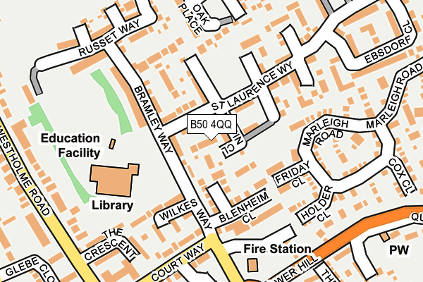 B50 4QQ map - OS OpenMap – Local (Ordnance Survey)