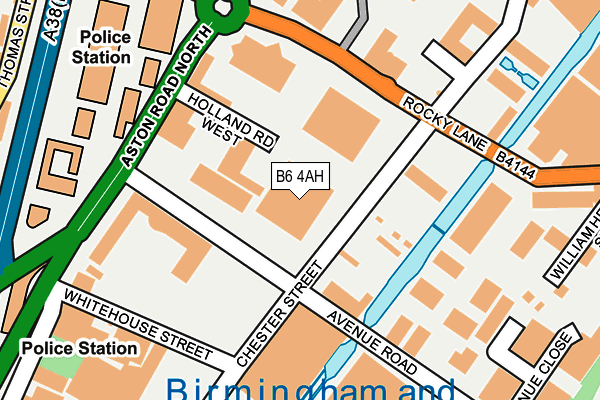 B6 4AH map - OS OpenMap – Local (Ordnance Survey)