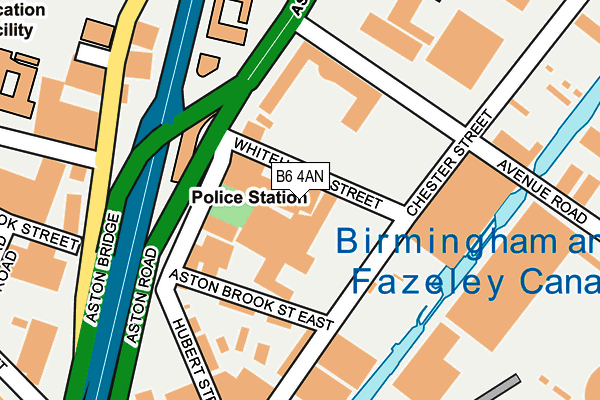 B6 4AN map - OS OpenMap – Local (Ordnance Survey)