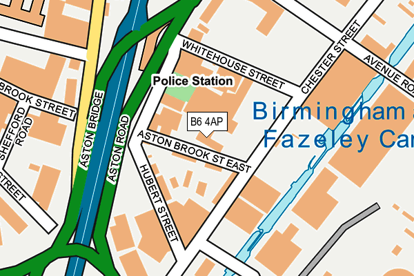 B6 4AP map - OS OpenMap – Local (Ordnance Survey)