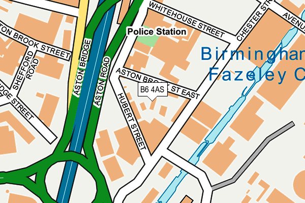 B6 4AS map - OS OpenMap – Local (Ordnance Survey)