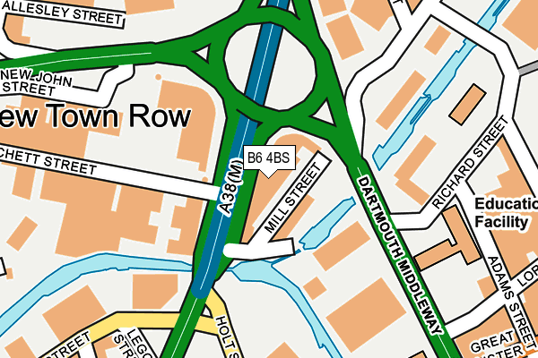 B6 4BS map - OS OpenMap – Local (Ordnance Survey)