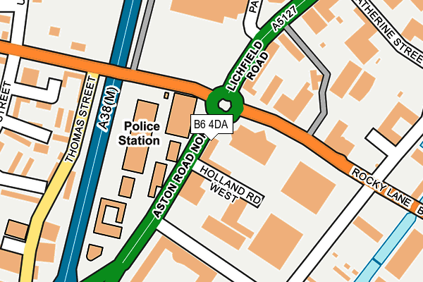 B6 4DA map - OS OpenMap – Local (Ordnance Survey)