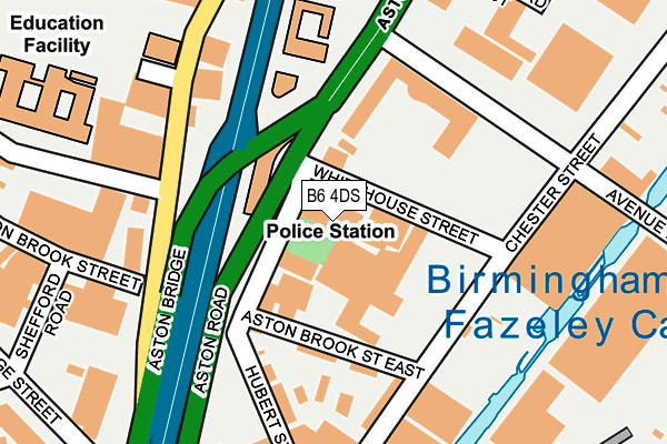 B6 4DS map - OS OpenMap – Local (Ordnance Survey)