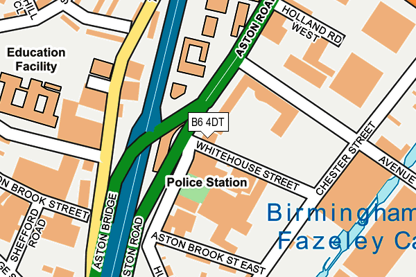 B6 4DT map - OS OpenMap – Local (Ordnance Survey)