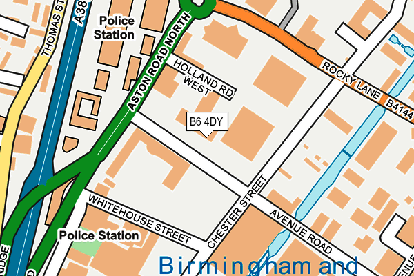 B6 4DY map - OS OpenMap – Local (Ordnance Survey)