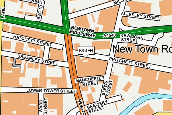 B6 4EH map - OS OpenMap – Local (Ordnance Survey)
