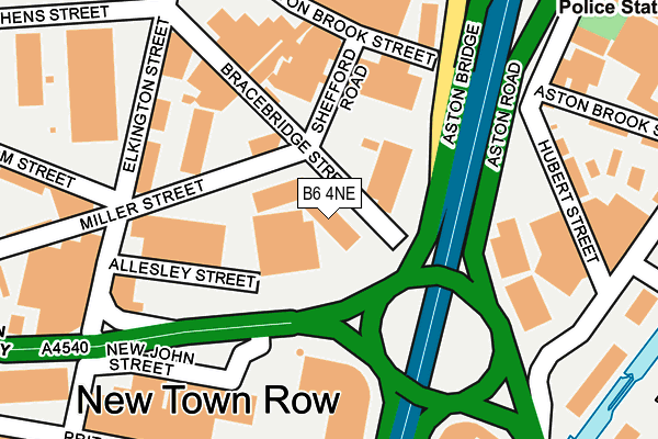 B6 4NE map - OS OpenMap – Local (Ordnance Survey)