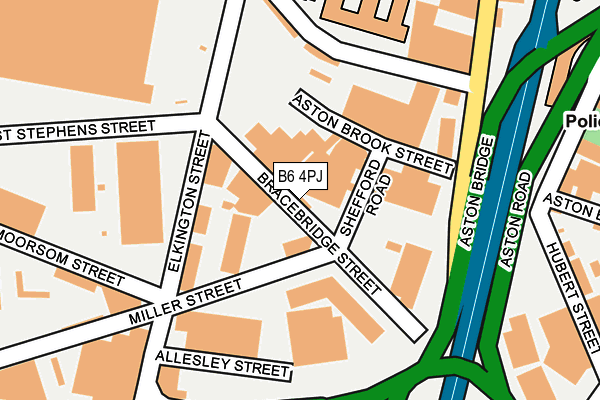 B6 4PJ map - OS OpenMap – Local (Ordnance Survey)