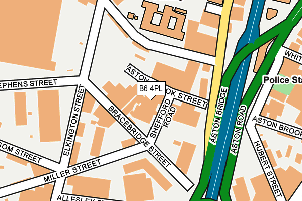 B6 4PL map - OS OpenMap – Local (Ordnance Survey)