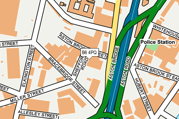 B6 4PQ map - OS OpenMap – Local (Ordnance Survey)