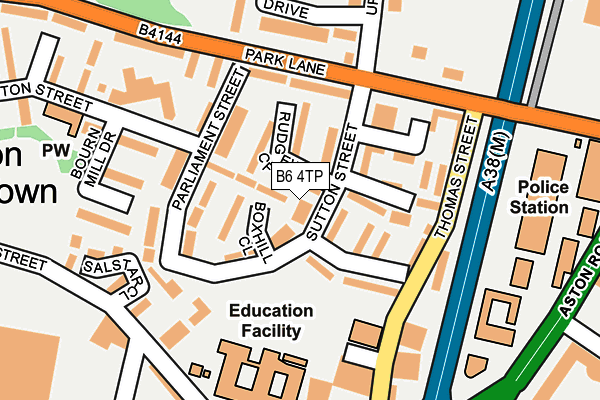 B6 4TP map - OS OpenMap – Local (Ordnance Survey)