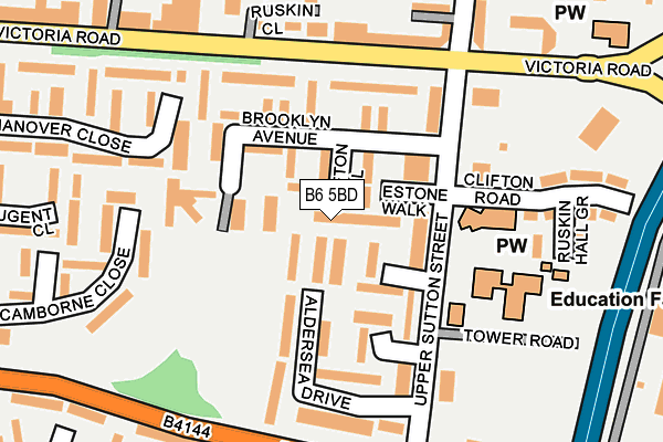 B6 5BD map - OS OpenMap – Local (Ordnance Survey)