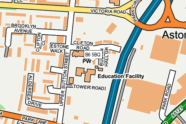 B6 5BQ map - OS OpenMap – Local (Ordnance Survey)