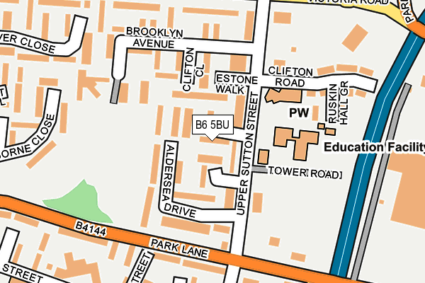 B6 5BU map - OS OpenMap – Local (Ordnance Survey)