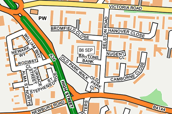 B6 5EP map - OS OpenMap – Local (Ordnance Survey)