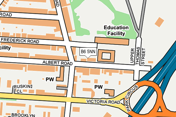 B6 5NN map - OS OpenMap – Local (Ordnance Survey)