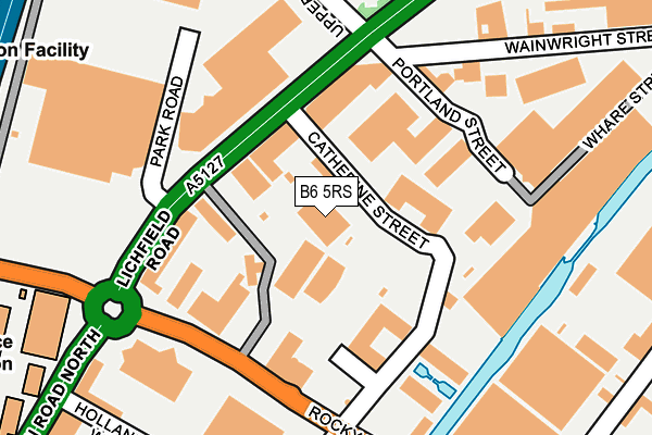 B6 5RS map - OS OpenMap – Local (Ordnance Survey)