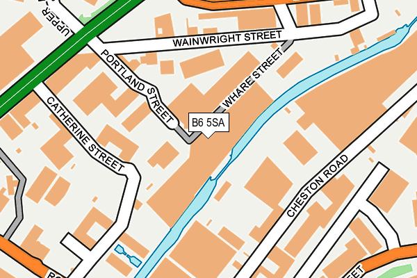 B6 5SA map - OS OpenMap – Local (Ordnance Survey)