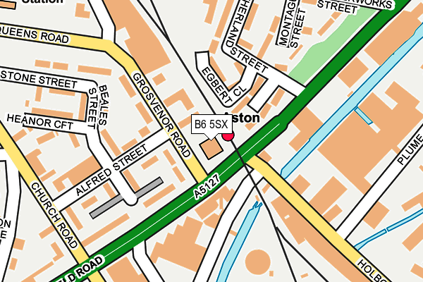 B6 5SX map - OS OpenMap – Local (Ordnance Survey)